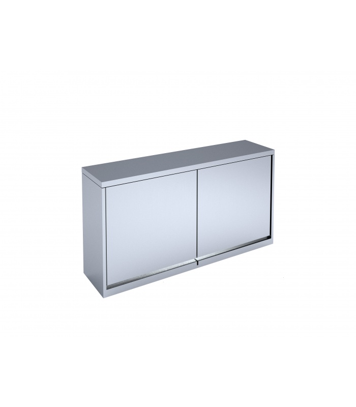 Wall-mounted cabinet with hinged doors 